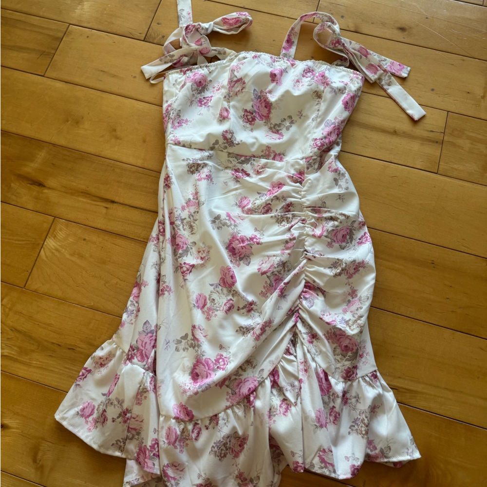 Floral Tie-Strap Dress